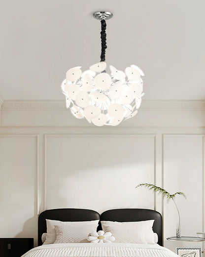 Elegant Poppy Glass Chandelier - Stunning Crystal Accents, Adjustable