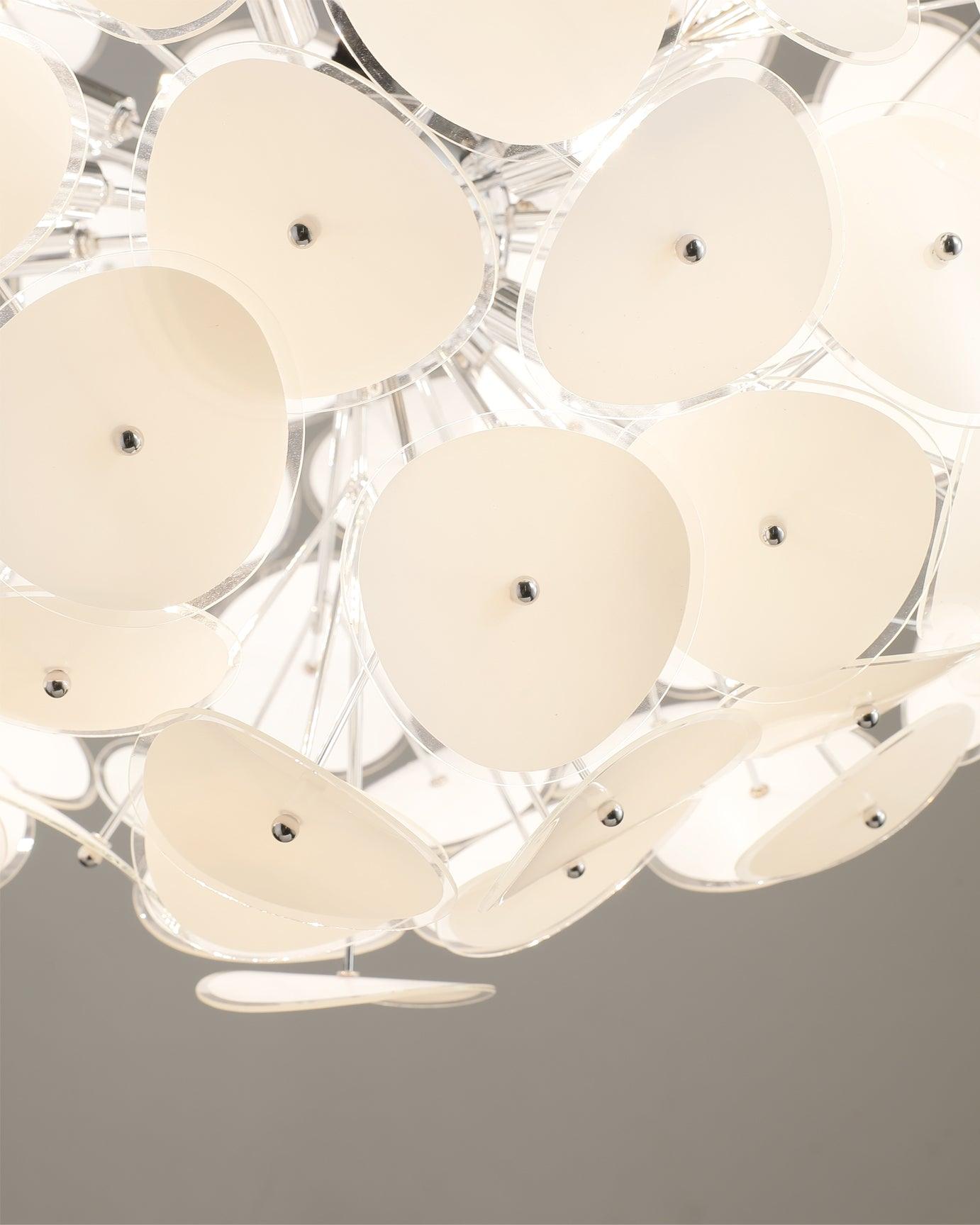 Elegant Poppy Glass Chandelier - Stunning Crystal Accents, Adjustable