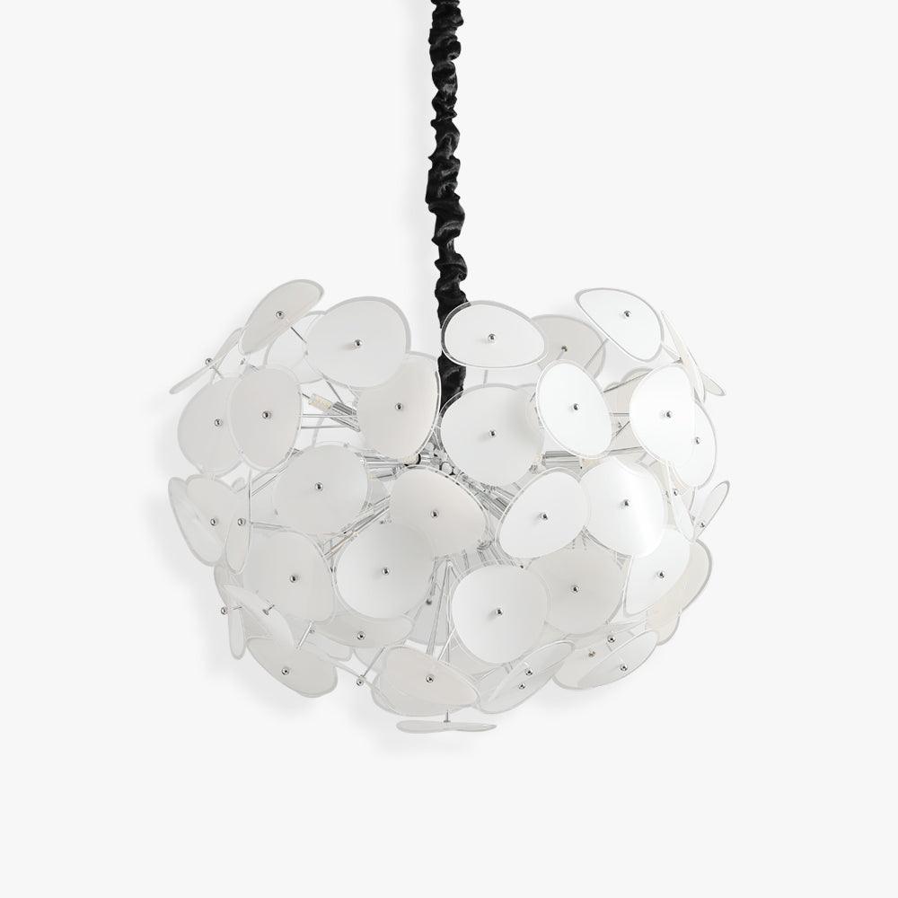 Elegant Poppy Glass Chandelier - Stunning Crystal Accents, Adjustable