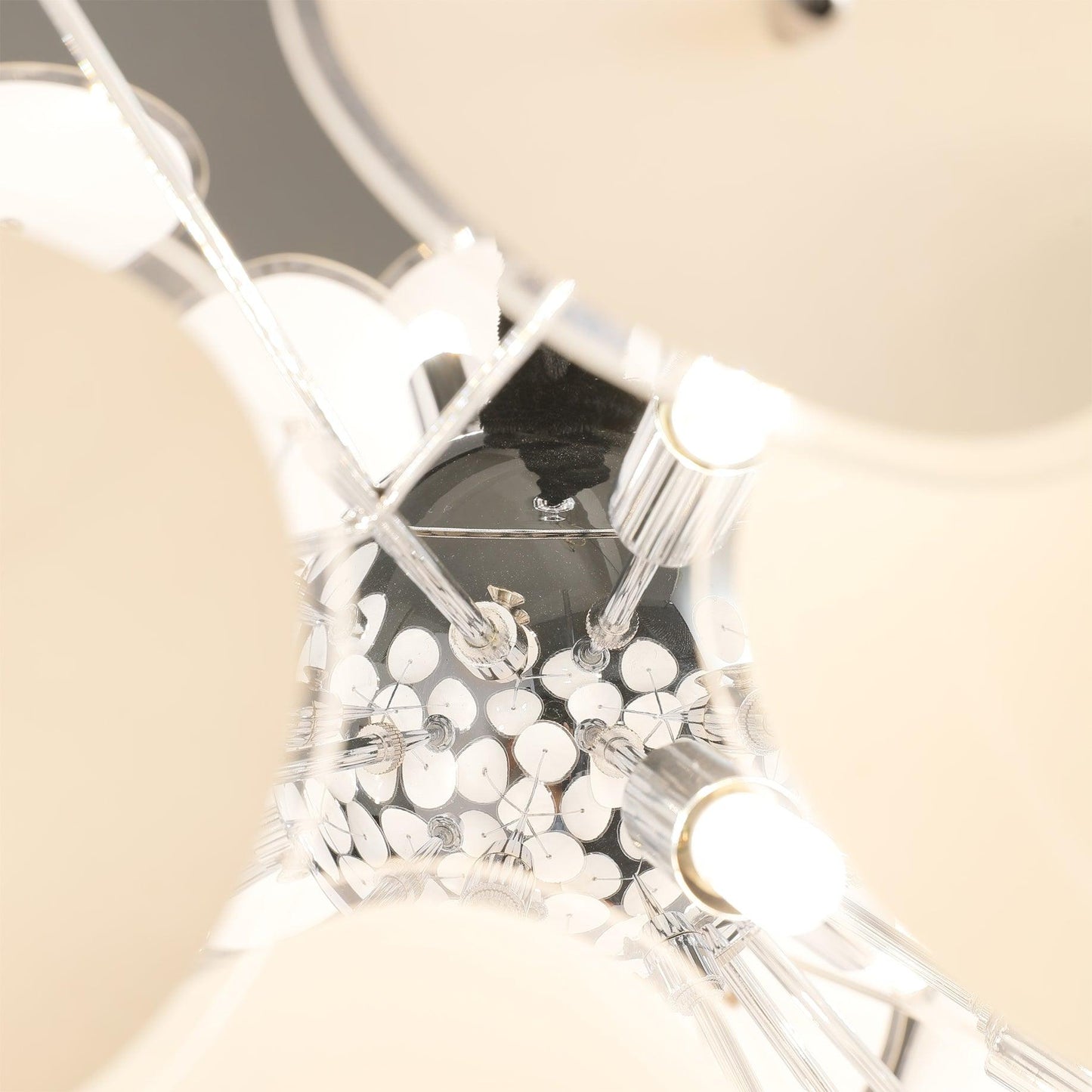 Elegant Poppy Glass Chandelier - Stunning Crystal Accents, Adjustable