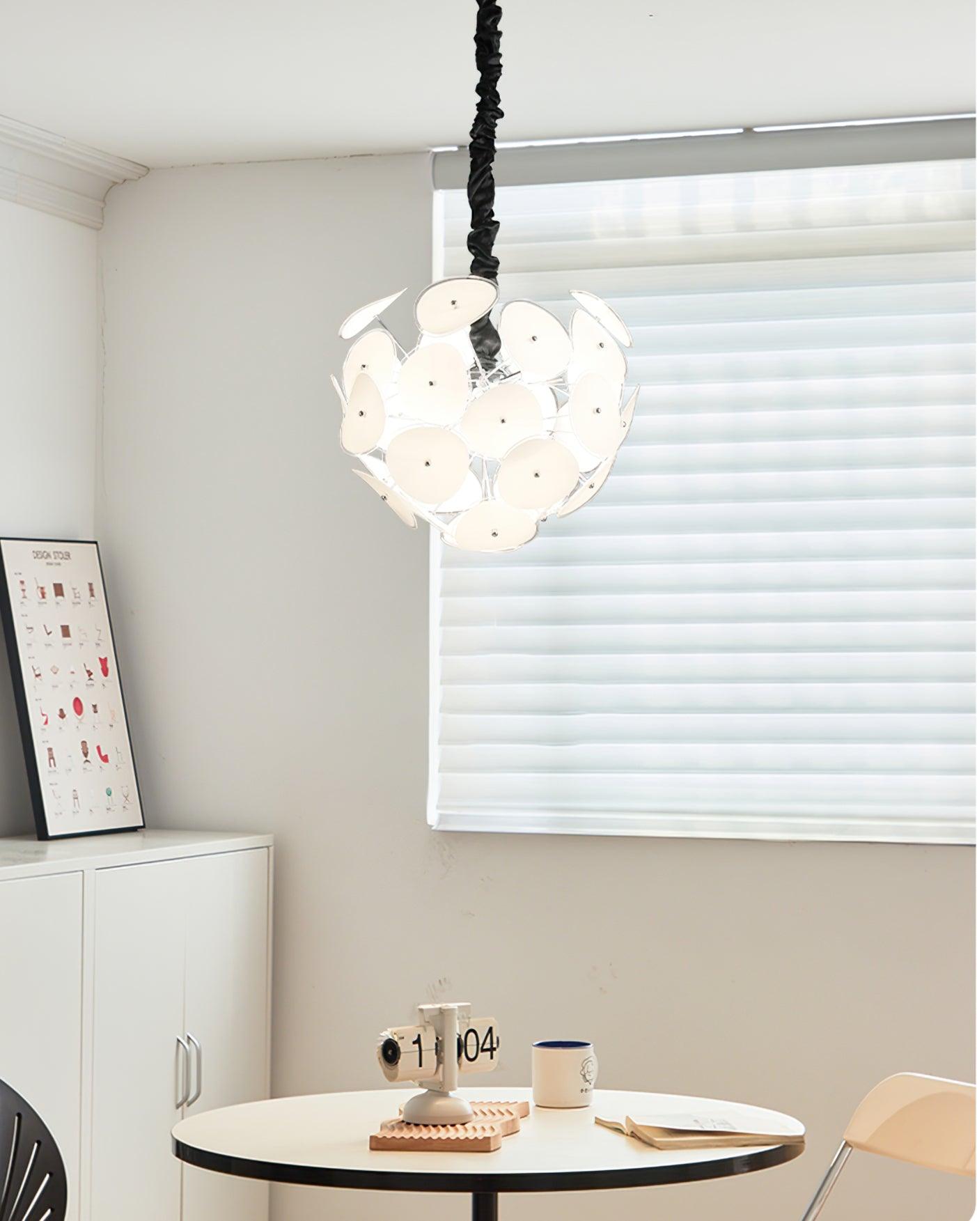 Elegant Poppy Glass Chandelier - Stunning Crystal Accents, Adjustable