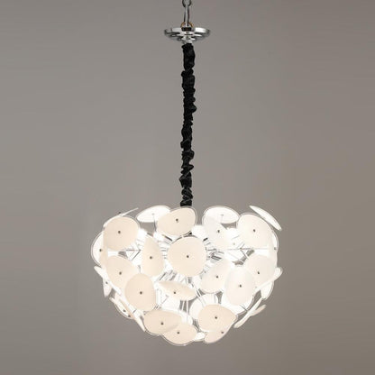 Elegant Poppy Glass Chandelier - Stunning Crystal Accents, Adjustable