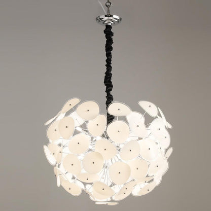 Elegant Poppy Glass Chandelier - Stunning Crystal Accents, Adjustable