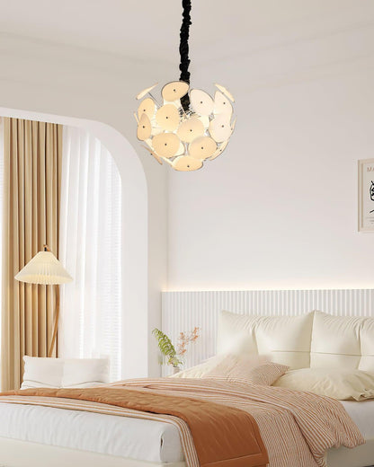 Elegant Poppy Glass Chandelier - Stunning Crystal Accents, Adjustable