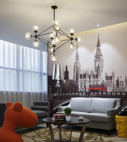 Vertex Chandelier - Modern Design with Adjustable Brightness & Energy-
