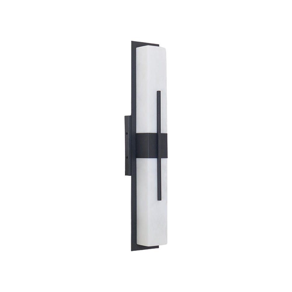 Alabaster Outdoor Wall Light with Weather-Resistant Design & Soft Glow