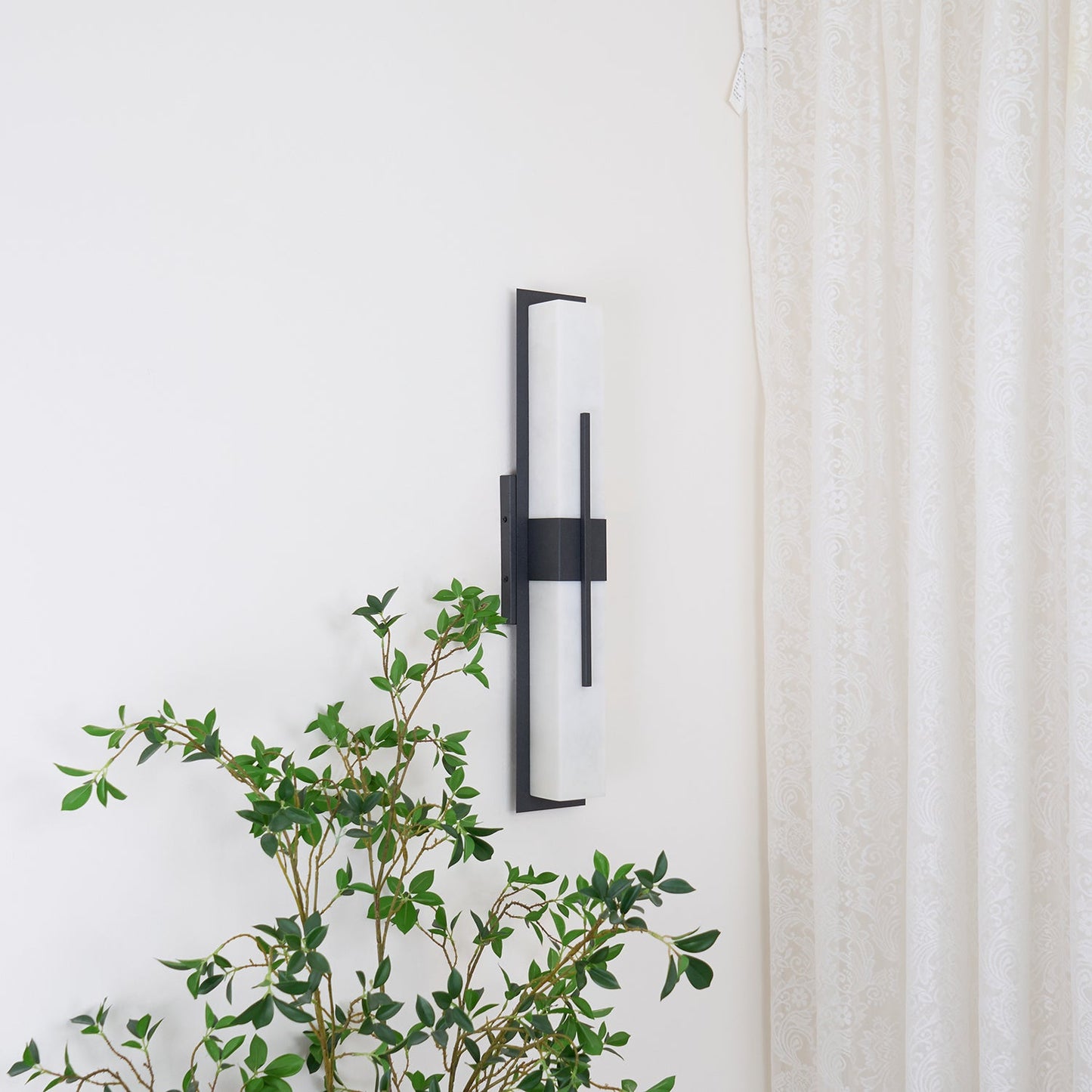 Alabaster Outdoor Wall Light with Weather-Resistant Design & Soft Glow