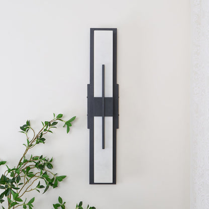 Alabaster Outdoor Wall Light with Weather-Resistant Design & Soft Glow