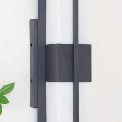 Alabaster Outdoor Wall Light with Weather-Resistant Design & Soft Glow