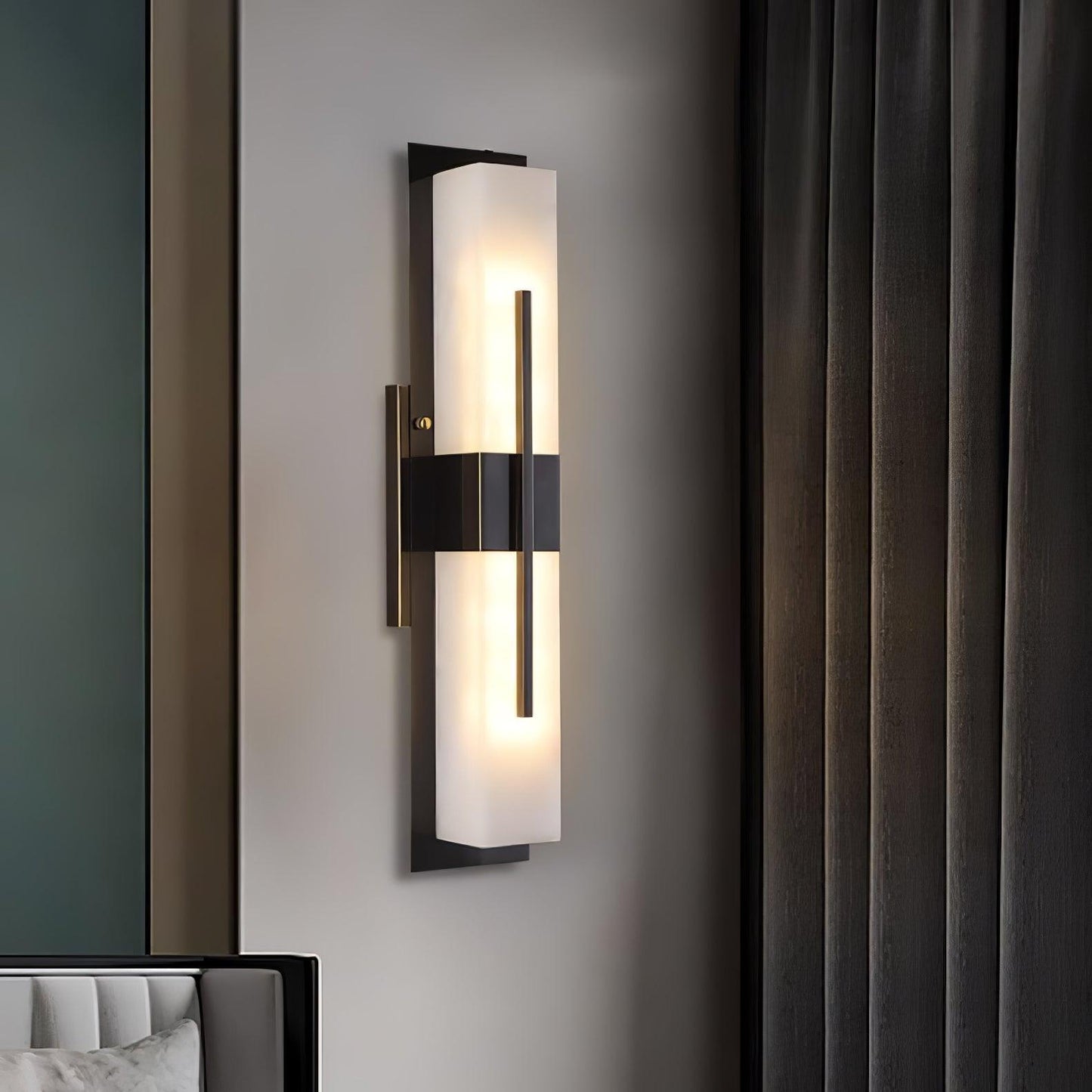 Alabaster Outdoor Wall Light with Weather-Resistant Design & Soft Glow