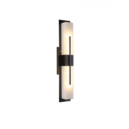 Alabaster Outdoor Wall Light with Weather-Resistant Design & Soft Glow