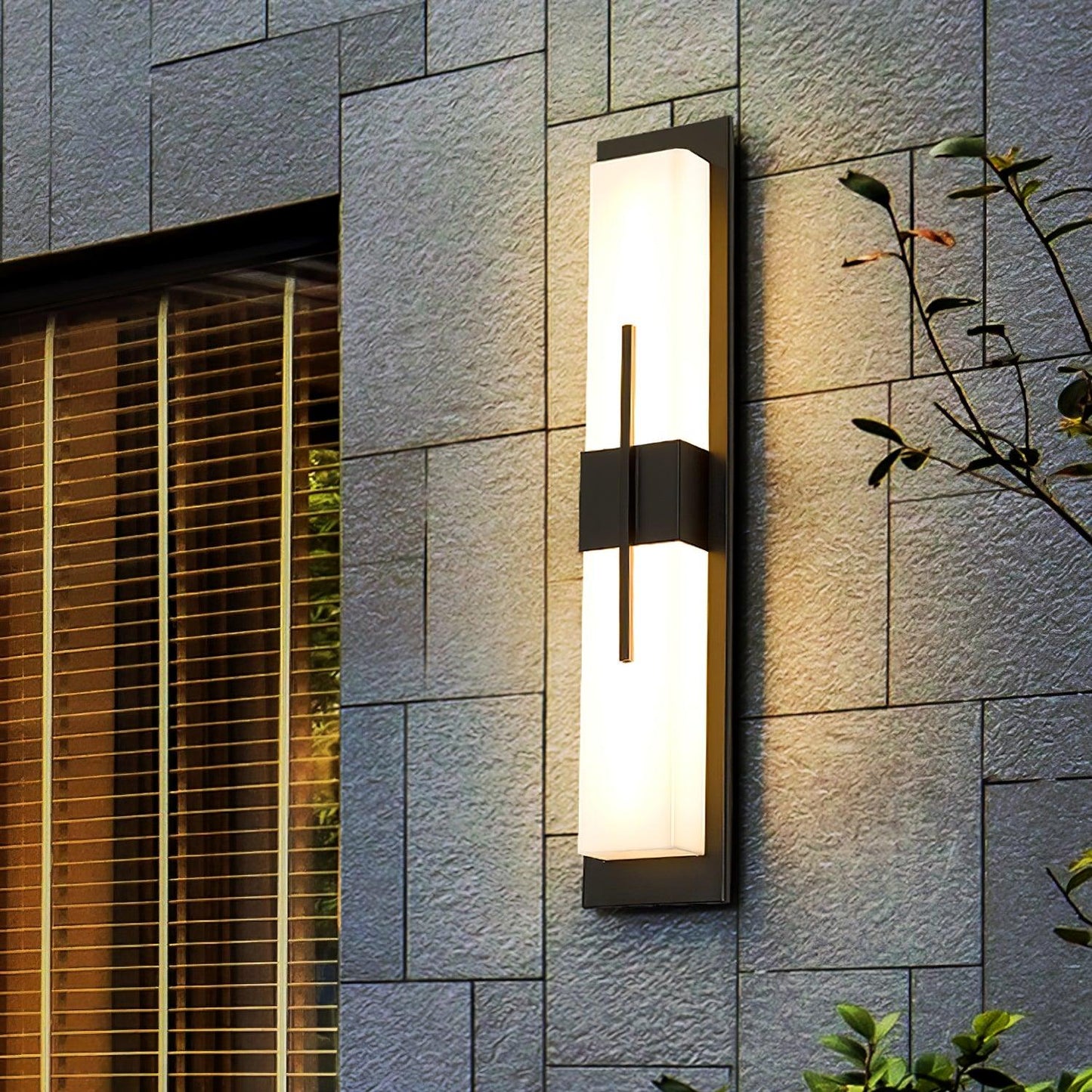 Alabaster Outdoor Wall Light with Weather-Resistant Design & Soft Glow