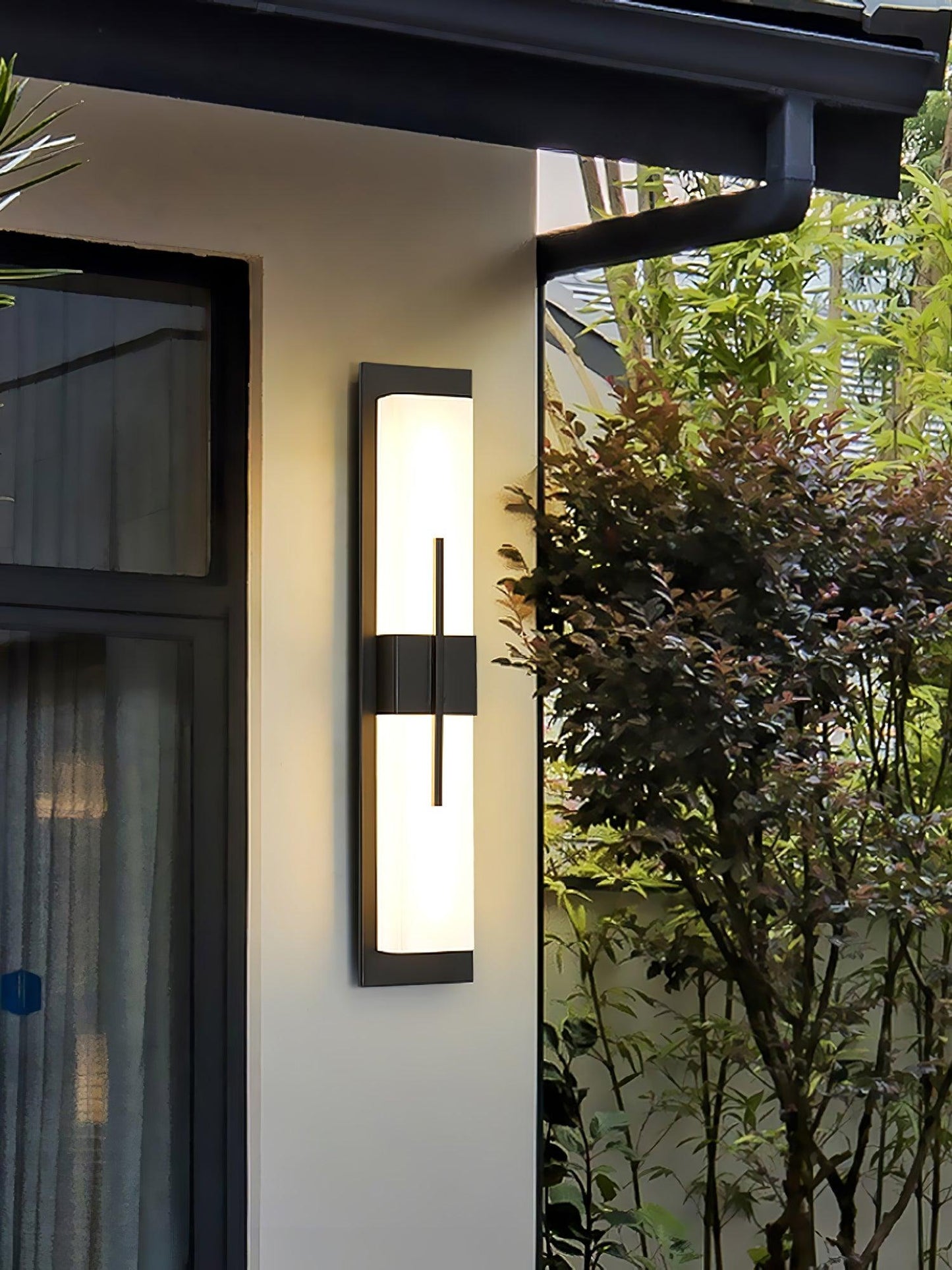 Alabaster Outdoor Wall Light with Weather-Resistant Design & Soft Glow