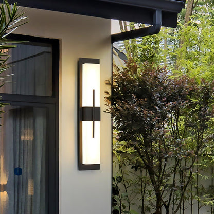 Alabaster Outdoor Wall Light with Weather-Resistant Design & Soft Glow