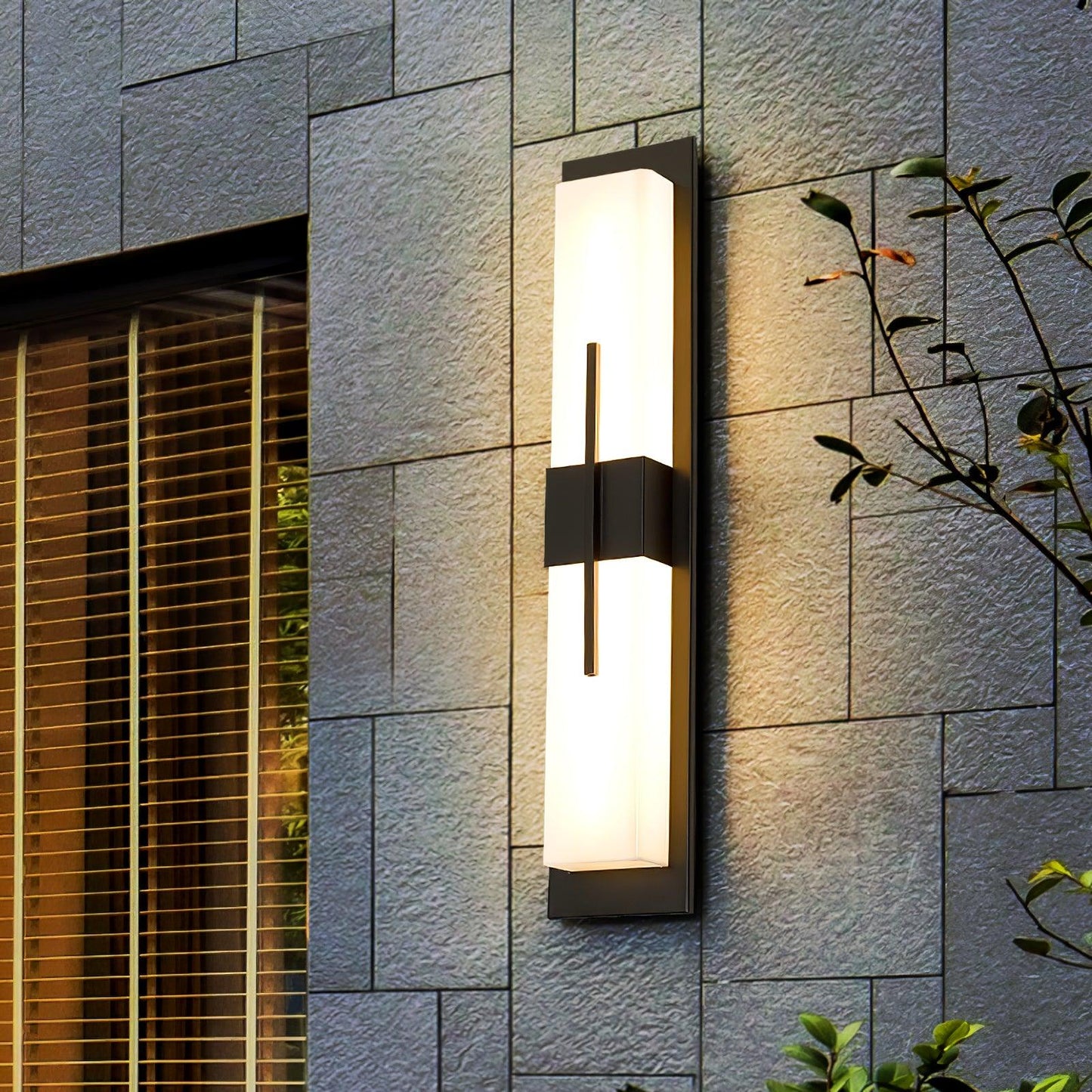 Alabaster Outdoor Wall Light with Weather-Resistant Design & Soft Glow
