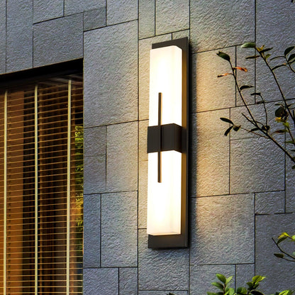 Alabaster Outdoor Wall Light with Weather-Resistant Design & Soft Glow