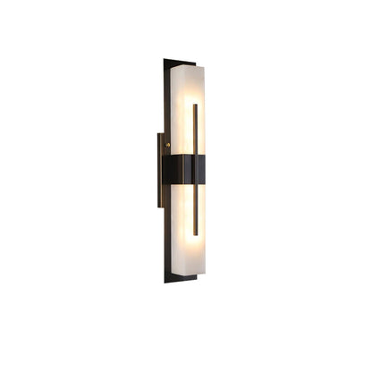 Alabaster Outdoor Wall Light with Weather-Resistant Design & Soft Glow