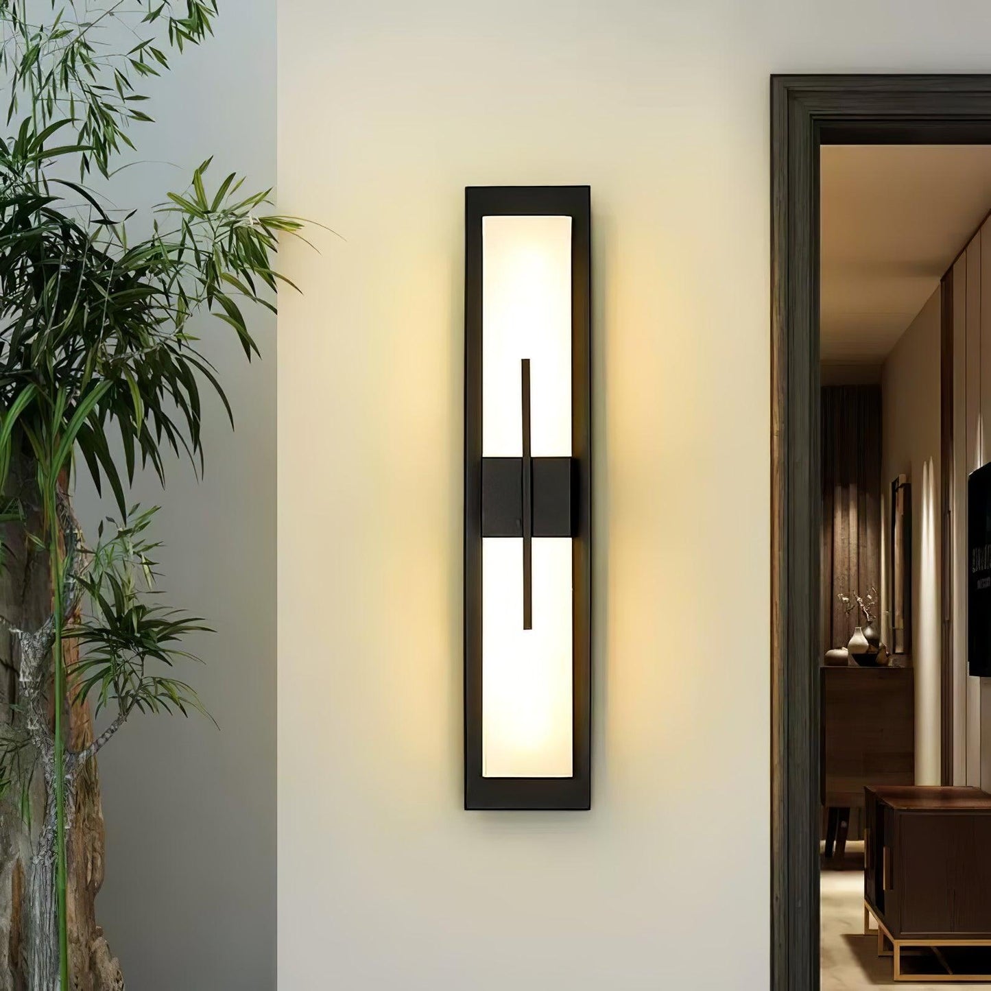 Alabaster Outdoor Wall Light with Weather-Resistant Design & Soft Glow