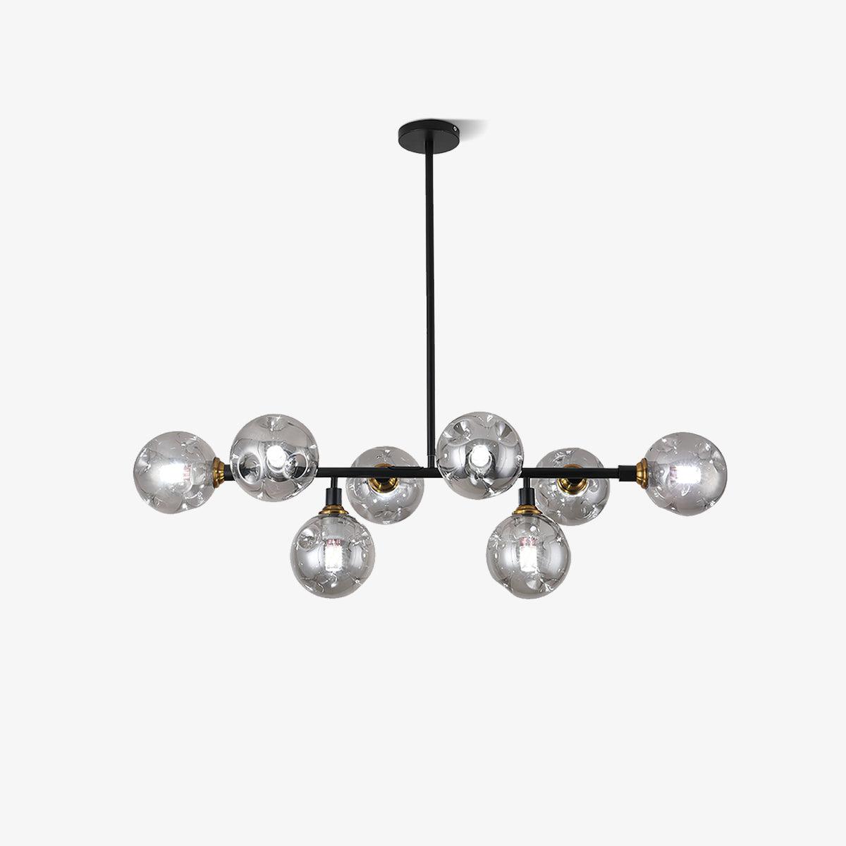 Primas Elegant Glass Chandelier with Adjustable Height & LED Compatibi