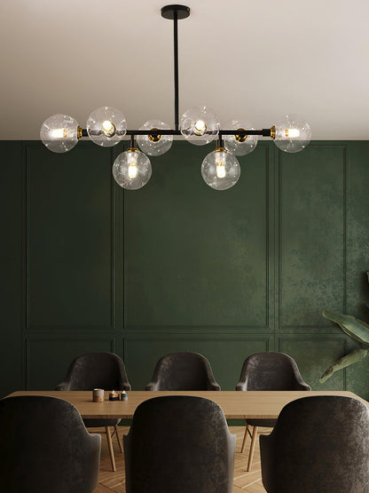 Primas Elegant Glass Chandelier with Adjustable Height & LED Compatibi