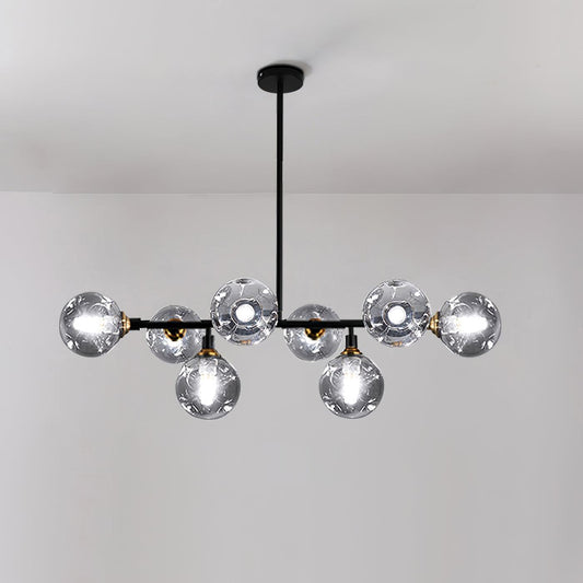 Primas Elegant Glass Chandelier with Adjustable Height & LED Compatibi