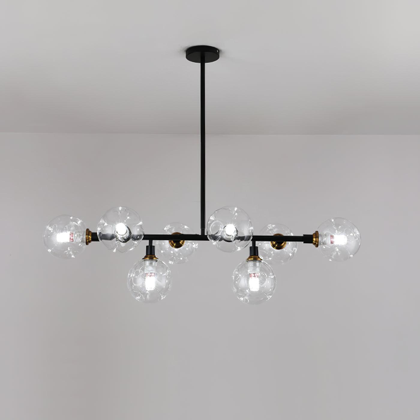 Primas Elegant Glass Chandelier with Adjustable Height & LED Compatibi