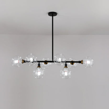 Primas Elegant Glass Chandelier with Adjustable Height & LED Compatibi
