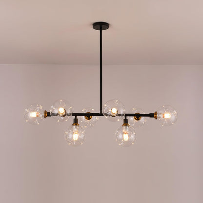 Primas Elegant Glass Chandelier with Adjustable Height & LED Compatibi