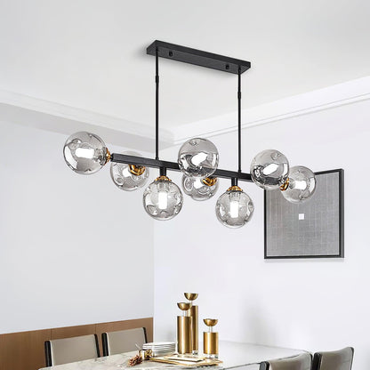 Primas Elegant Glass Chandelier with Adjustable Height & LED Compatibi