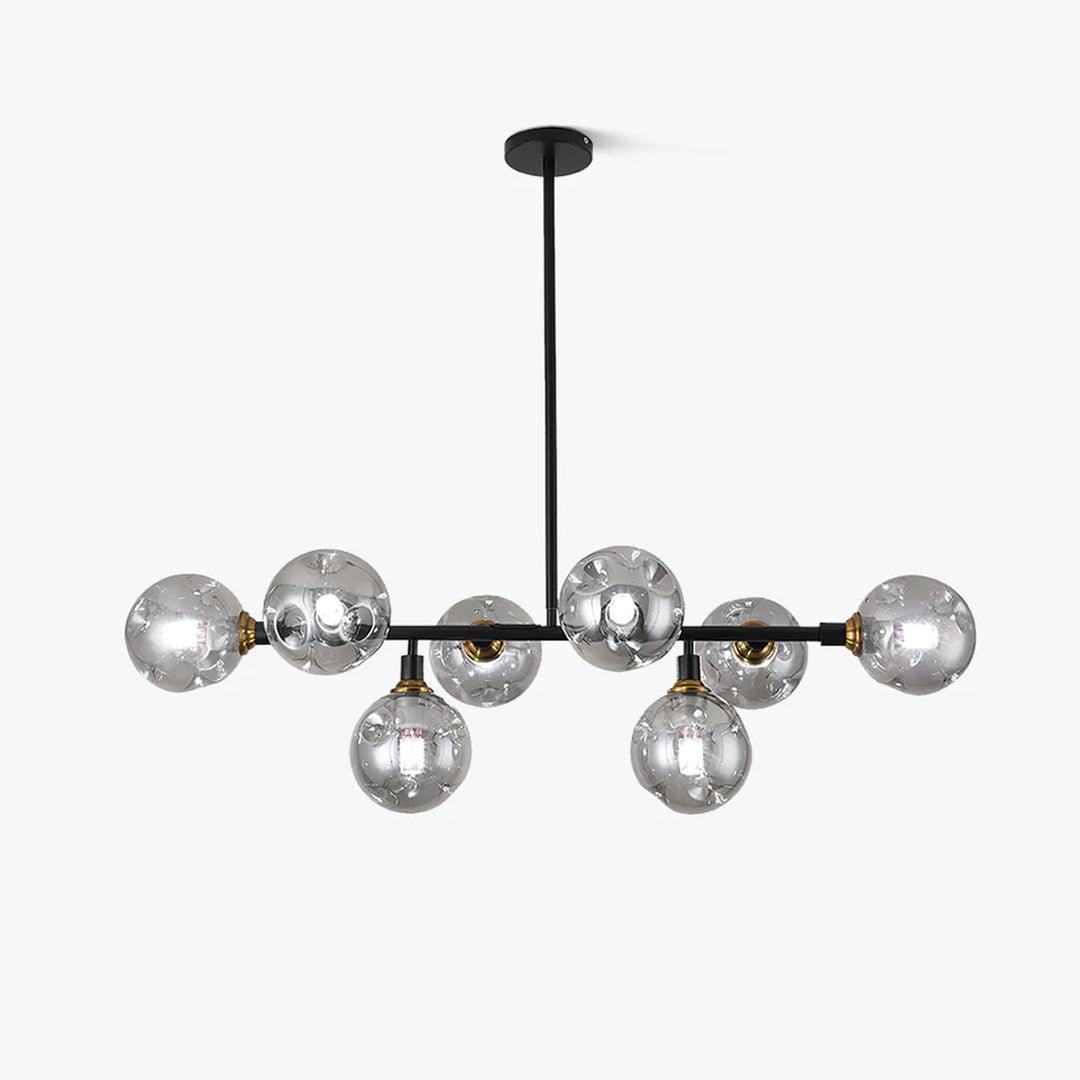 Primas Elegant Glass Chandelier with Adjustable Height & LED Compatibi