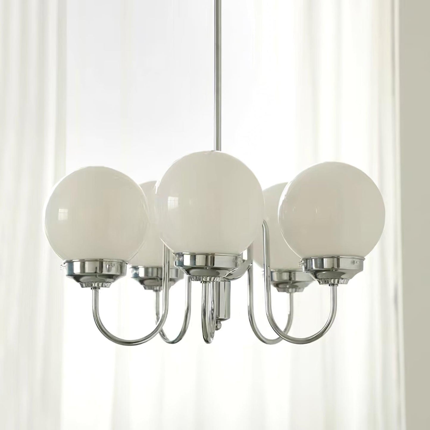 Carisa Chandelier - Elegant Design with Adjustable Height & LED Compat