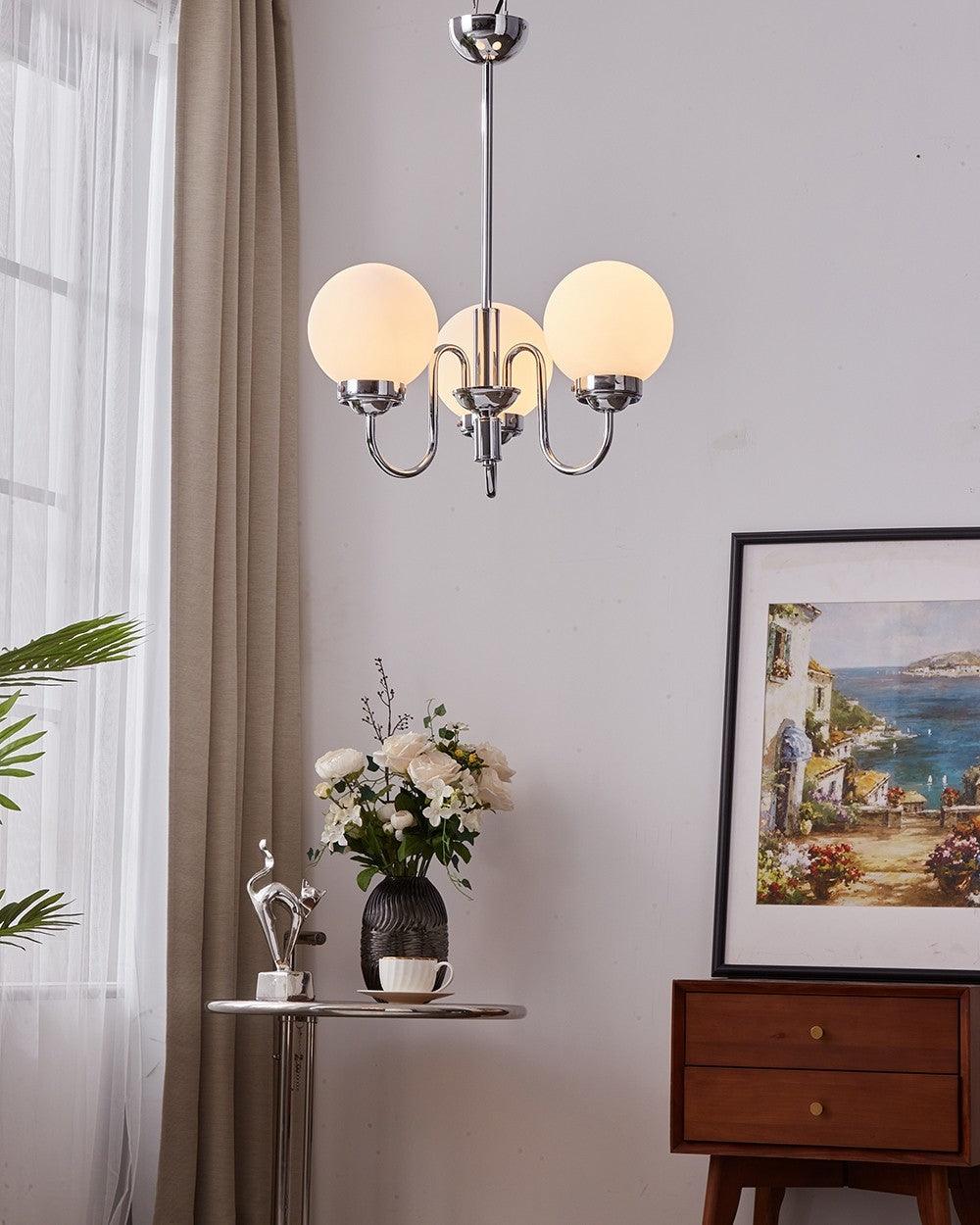 Carisa Chandelier - Elegant Design with Adjustable Height & LED Compat