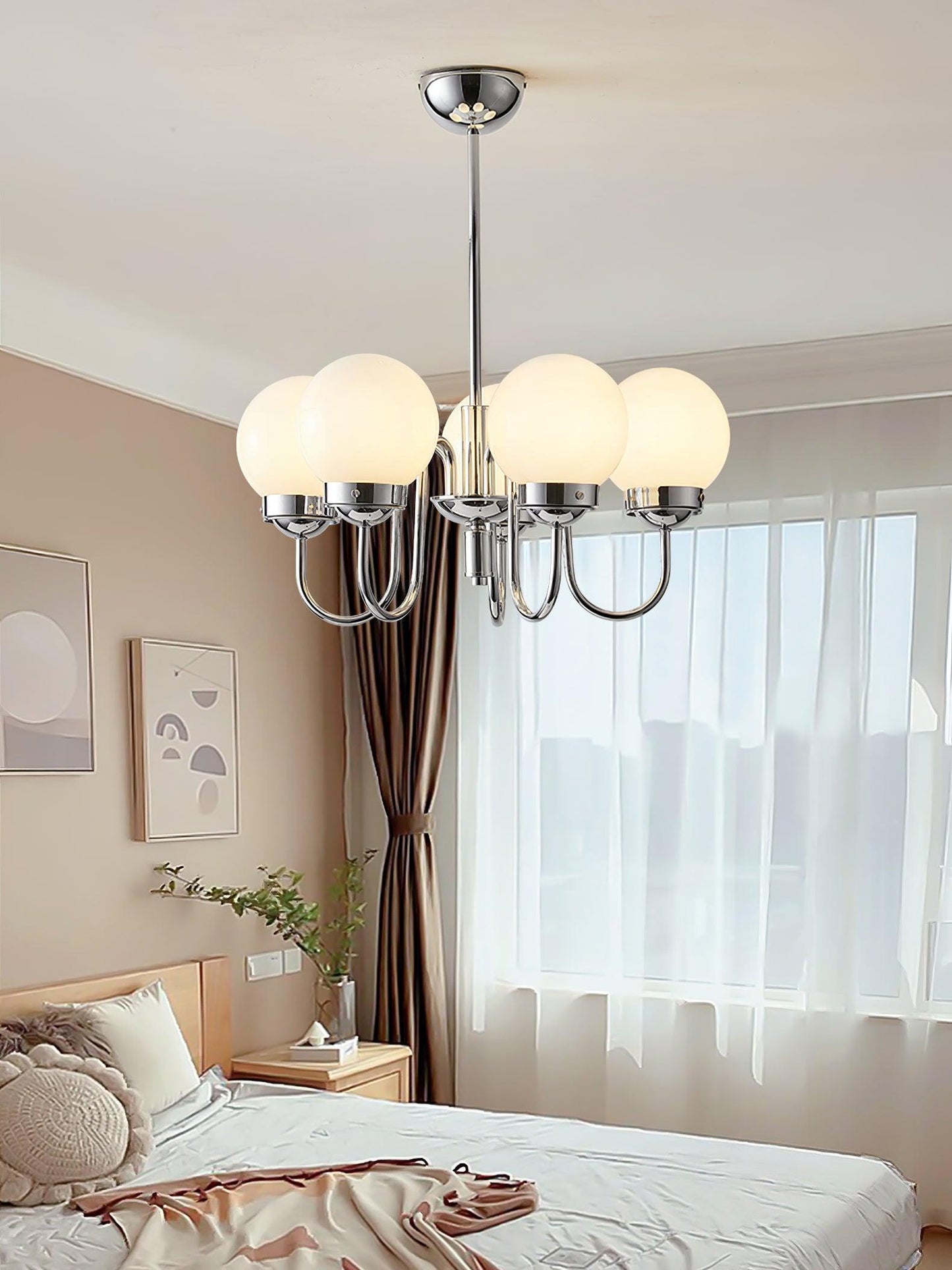 Carisa Chandelier - Elegant Design with Adjustable Height & LED Compat