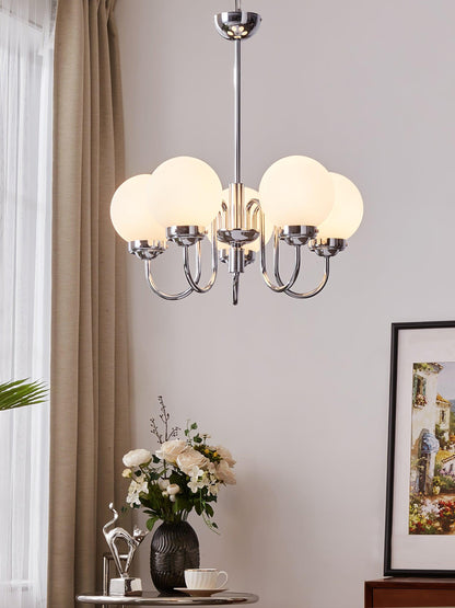 Carisa Chandelier - Elegant Design with Adjustable Height & LED Compat
