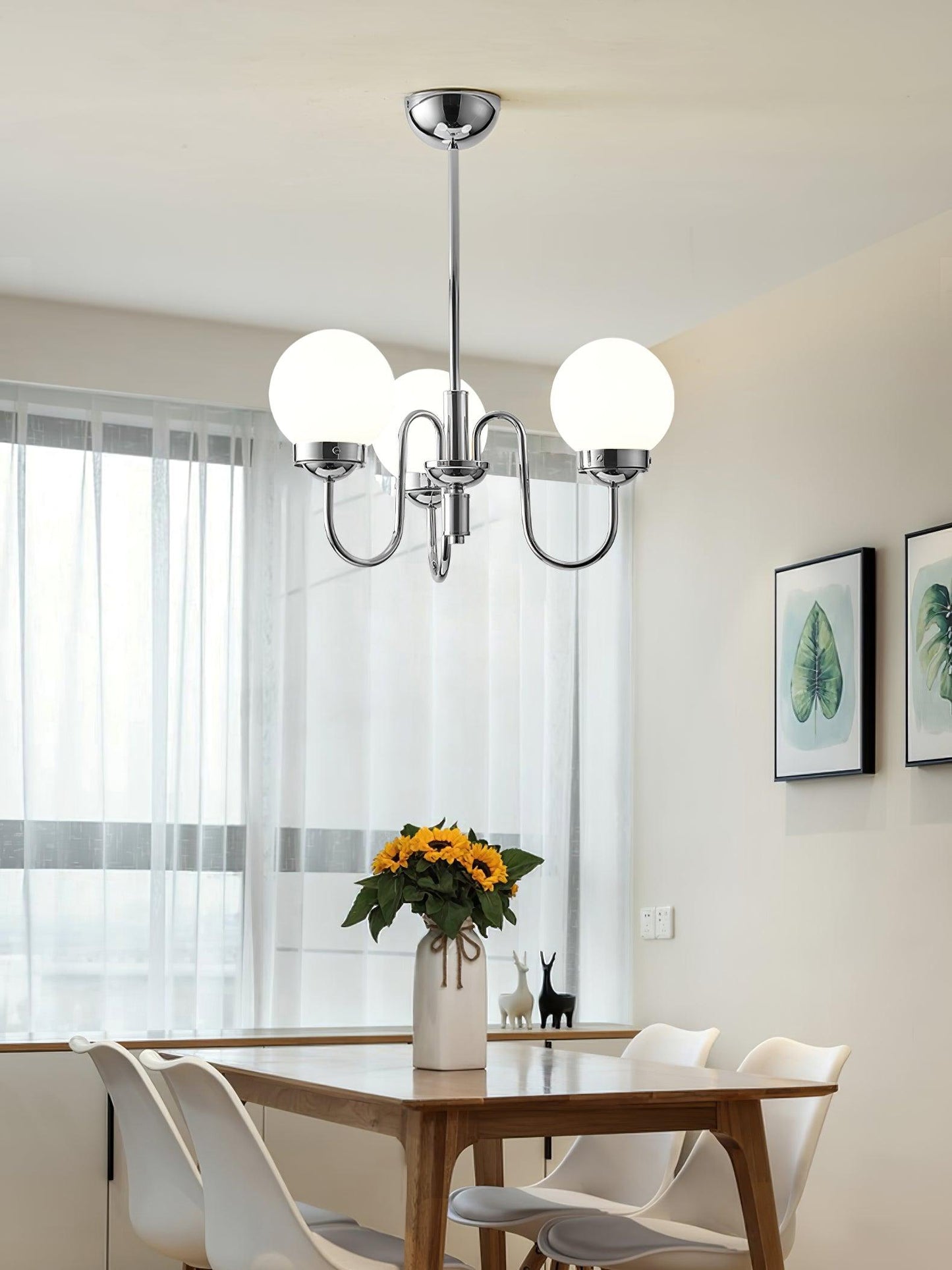 Carisa Chandelier - Elegant Design with Adjustable Height & LED Compat