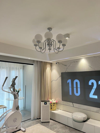 Carisa Chandelier - Elegant Design with Adjustable Height & LED Compat