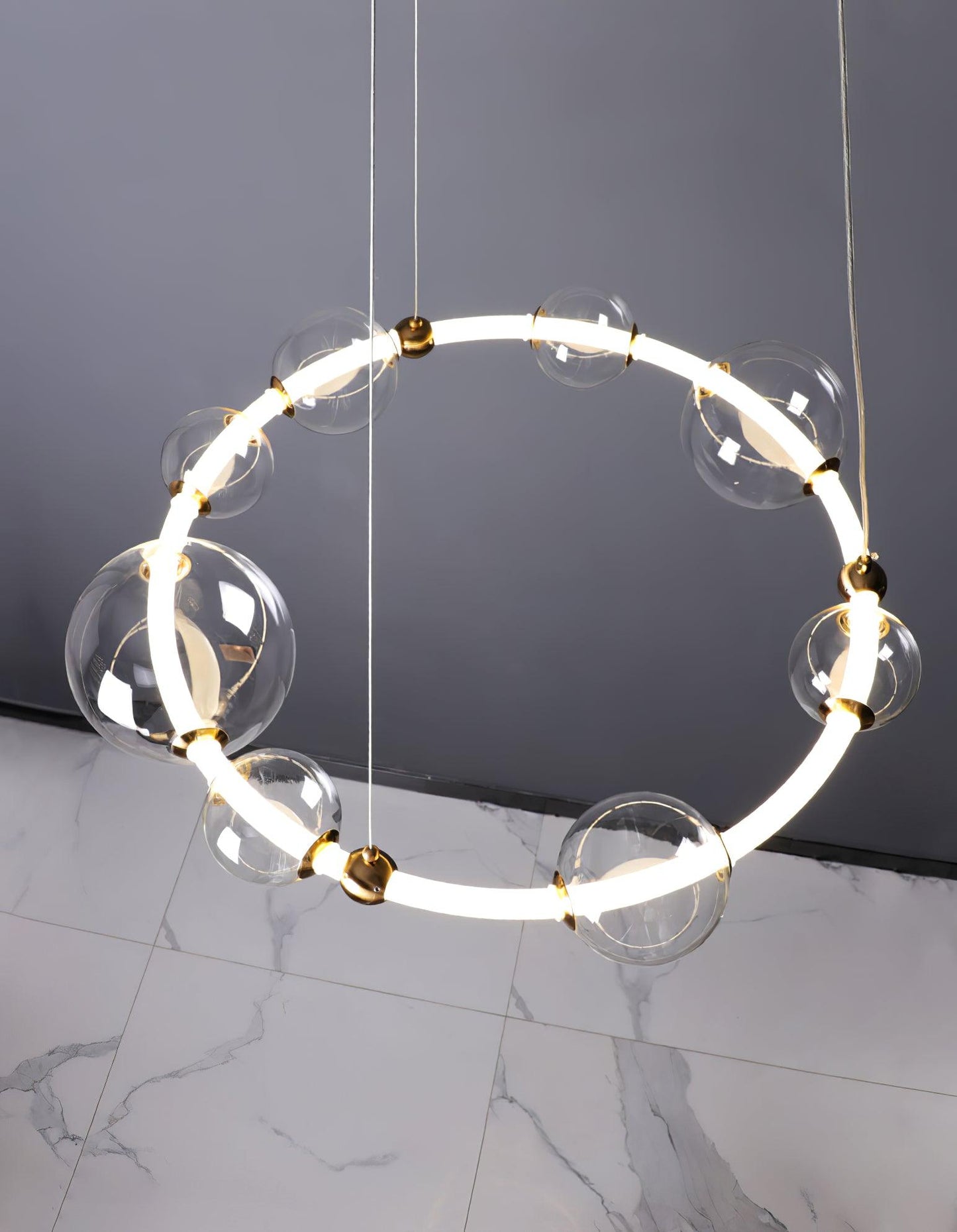 Elegant Puppet Chandelier - Adjustable Height, Soft Ambient Lighting