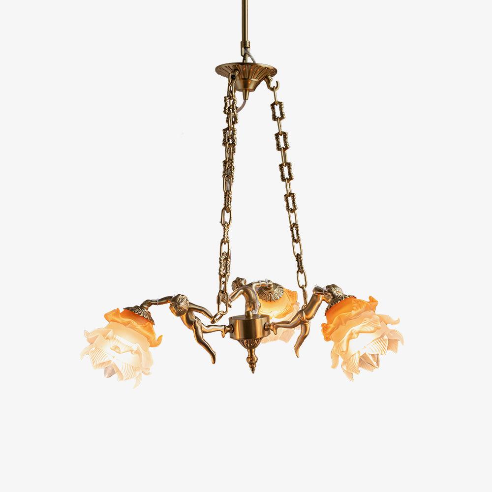 Brass Putti Statuettes Suspension - Elegant Design & Durable Craftsman