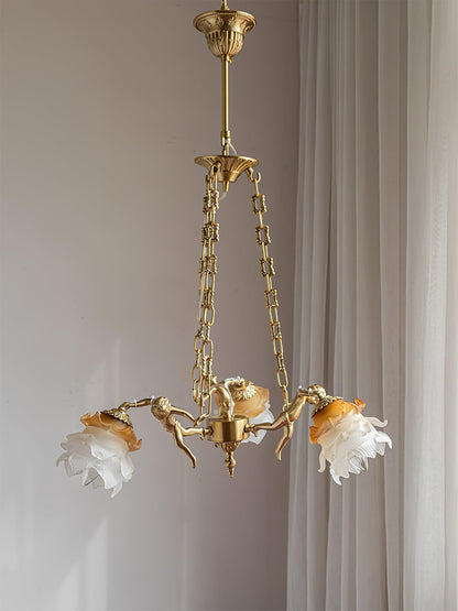 Brass Putti Statuettes Suspension - Elegant Design & Durable Craftsman