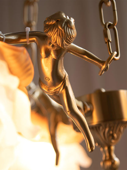 Brass Putti Statuettes Suspension - Elegant Design & Durable Craftsman