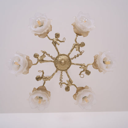 Brass Putti Statuettes Suspension - Elegant Design & Durable Craftsman