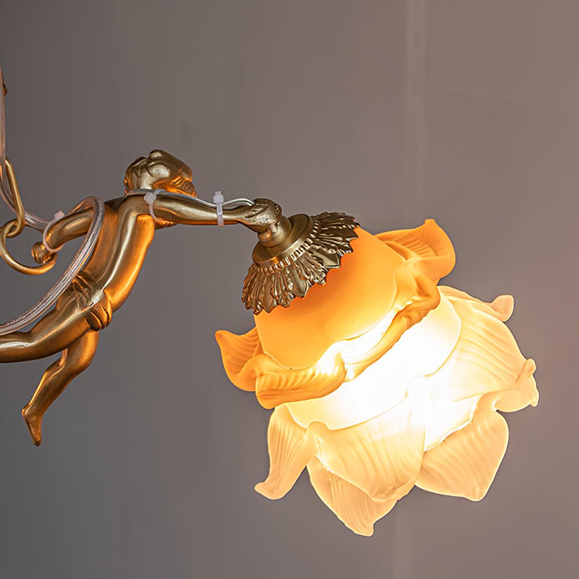 Brass Putti Statuettes Suspension - Elegant Design & Durable Craftsman