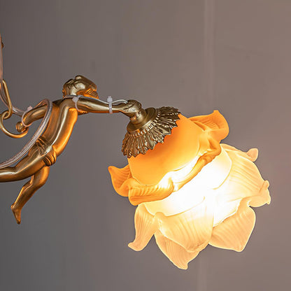 Brass Putti Statuettes Suspension - Elegant Design & Durable Craftsman