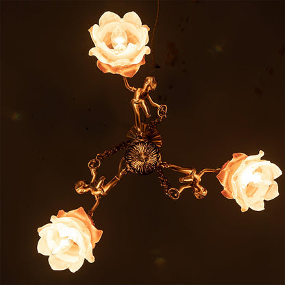Brass Putti Statuettes Suspension - Elegant Design & Durable Craftsman