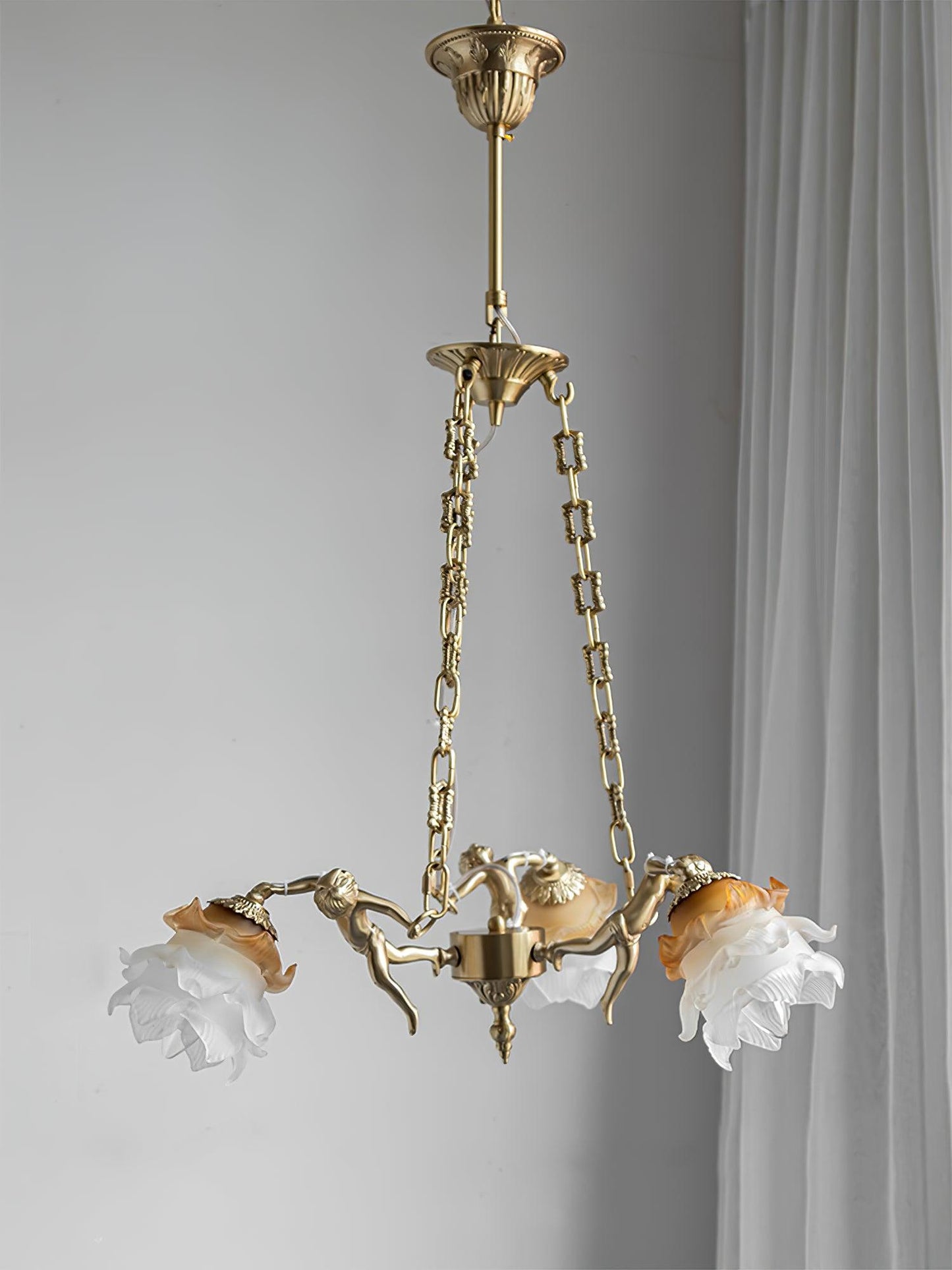 Brass Putti Statuettes Suspension - Elegant Design & Durable Craftsman