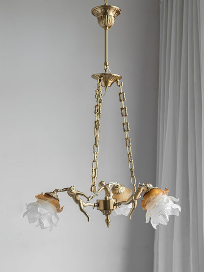 Brass Putti Statuettes Suspension - Elegant Design & Durable Craftsman