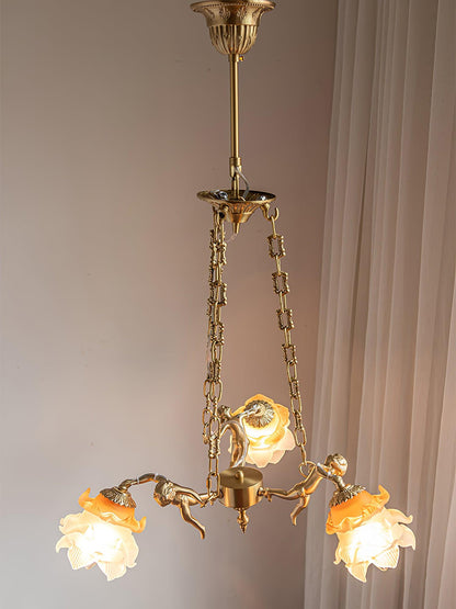 Brass Putti Statuettes Suspension - Elegant Design & Durable Craftsman