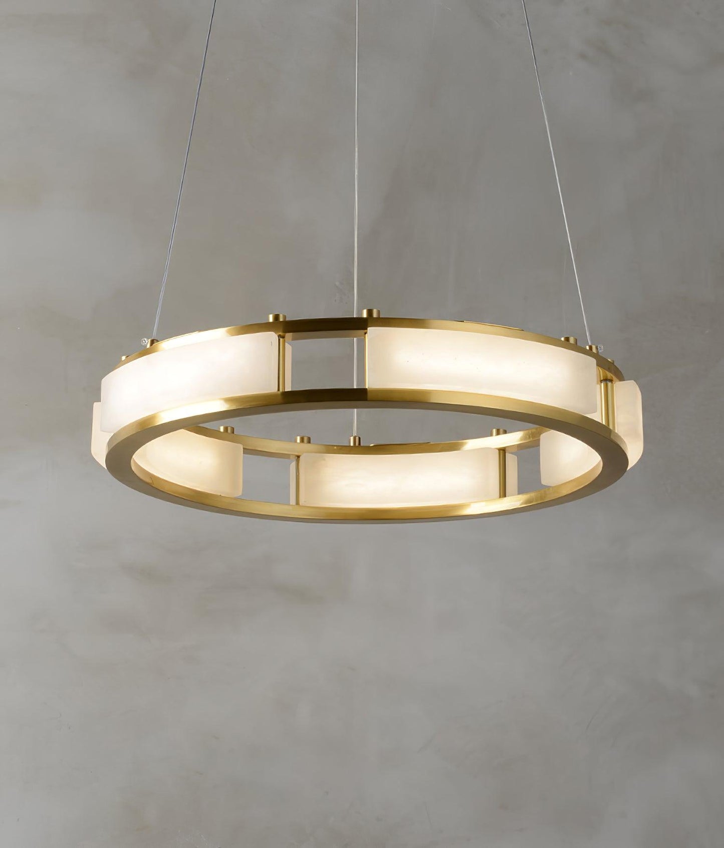 Qatar Alabaster Chandelier - Elegant Design with Dimmable Lighting