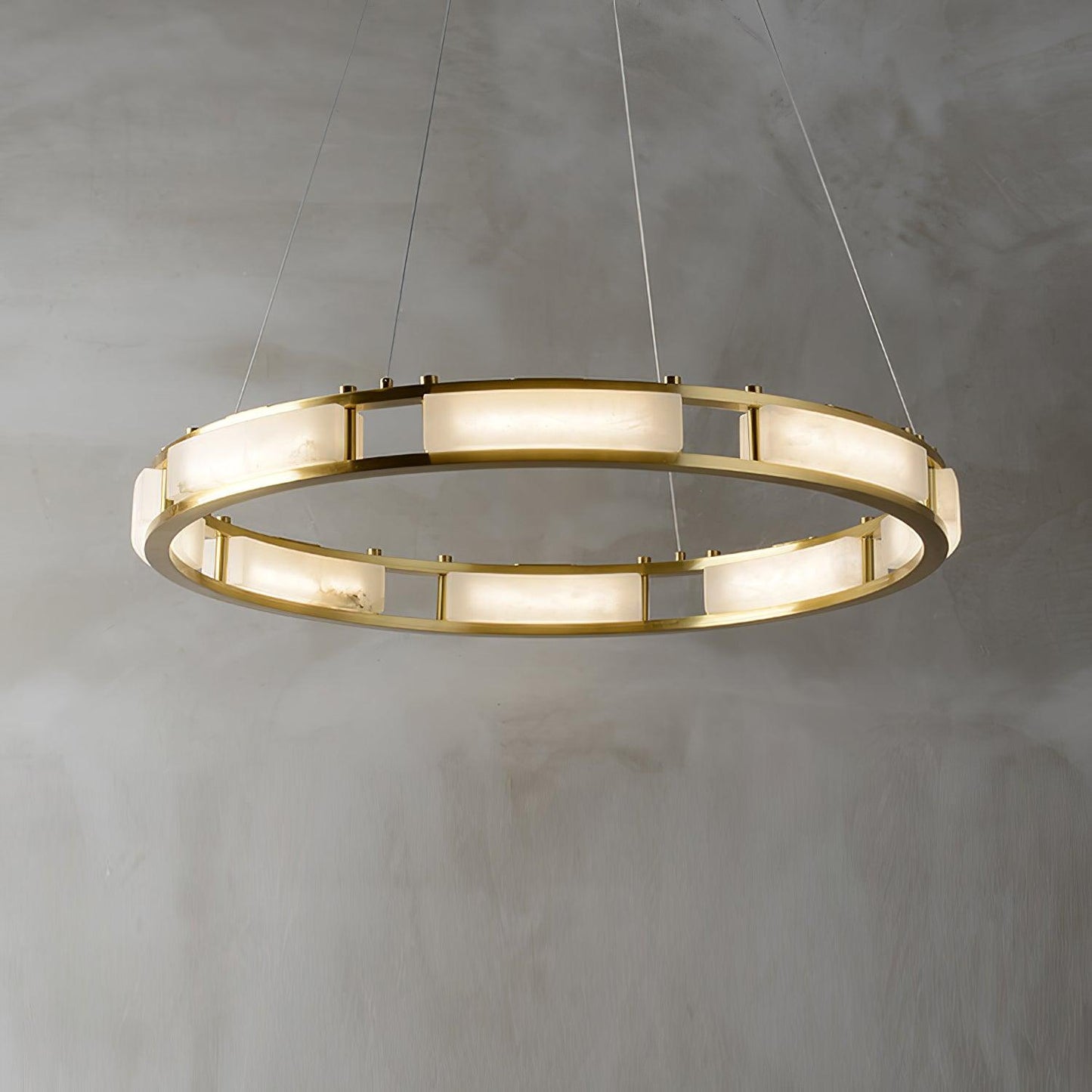Qatar Alabaster Chandelier - Elegant Design with Dimmable Lighting