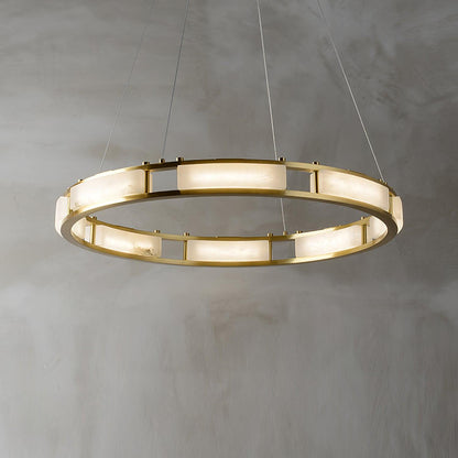 Qatar Alabaster Chandelier - Elegant Design with Dimmable Lighting